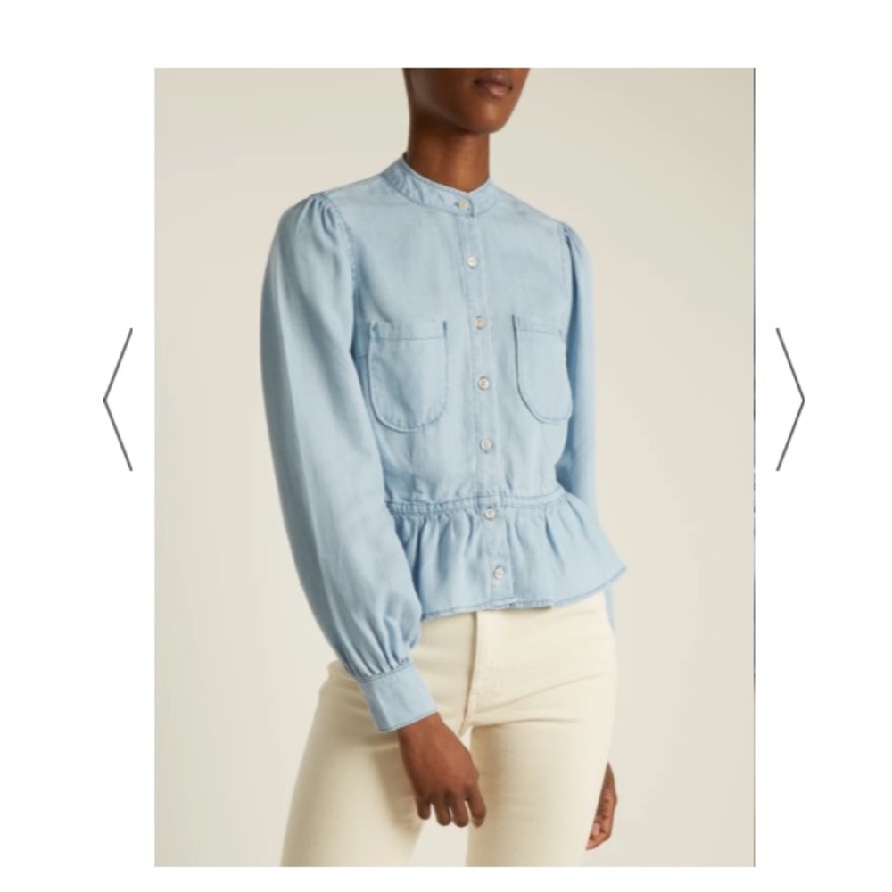 Frame Denim Rowan Chambray Peplum Shirt